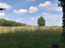 Dron w powietrzu po prawidłowej kalibracji czujników IMU.